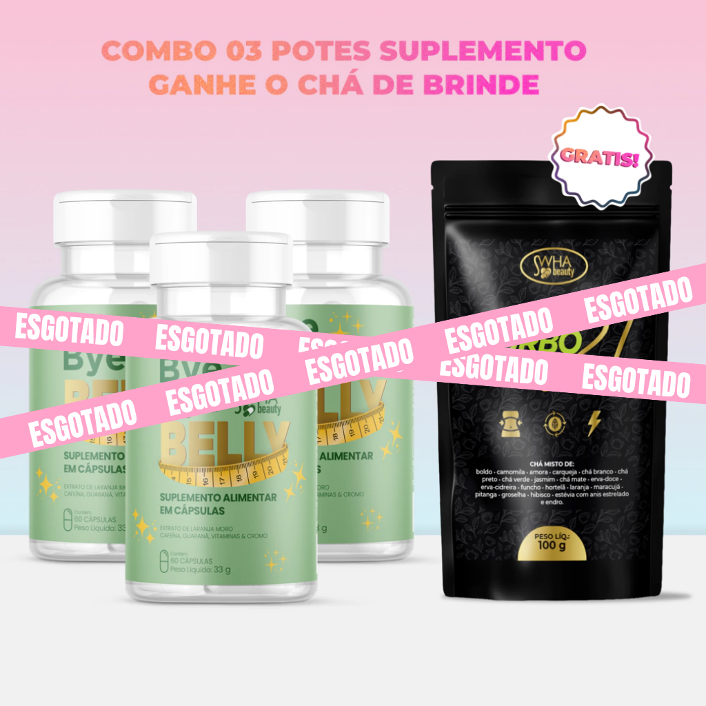 COMBO - 03 Potes Suplemento Alimentar + 01 Chá Turbo 21 Ervas GRÁTIS + Brinde Exclusivo